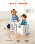 Montessori Weaning Table Chair Set 3in1 Adjustable White