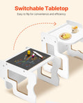 Montessori Weaning Table Chair Set 3in1 Adjustable White
