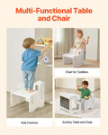 Montessori Weaning Table Chair Set 3in1 Adjustable White