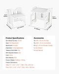 Montessori Weaning Table Chair Set 3in1 Adjustable White