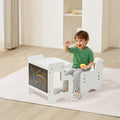 Montessori Weaning Table Chair Set 3in1 Adjustable White