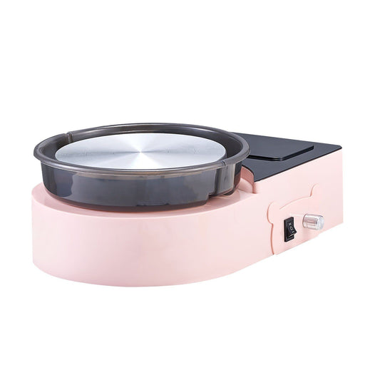Mini Pottery Wheel 158mm Electric Clay Wheel Adjustable Speed Pink