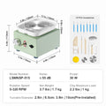 Mini Pottery Wheel, 0-320RPM Adjustable Speed Detachable Basin Forming Machine, 2.56in/3.94in 2 Turntables Electric Ceramic Wheel Machine, 18pcs Accessories, for Art Craft Work Home DIY, Green