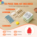 Mini Pottery Wheel 320RPM Electric Ceramic Machine 18pcs Accessories
