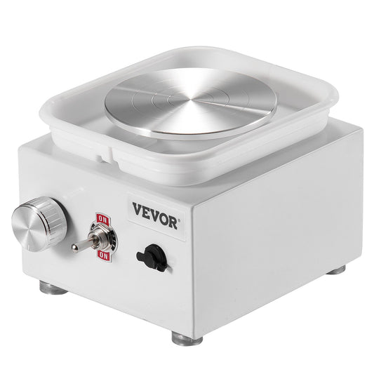 Mini Pottery Wheel Electric Ceramic Wheel Machine 0-320RPM Speed White