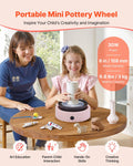 Mini Pottery Wheel 158mm Electric Clay Wheel Pink Adjustable Speed