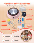Mini Pottery Wheel 158mm Electric Clay Wheel Pink Adjustable Speed