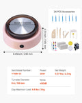 Mini Pottery Wheel 158mm Electric Clay Wheel Pink Adjustable Speed