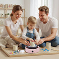 Mini Pottery Wheel 158mm Electric Clay Wheel Pink Adjustable Speed