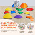 Kids Balance Stepping Stones Sensory Obstacle Course 12 PCS Outdoor Indoor