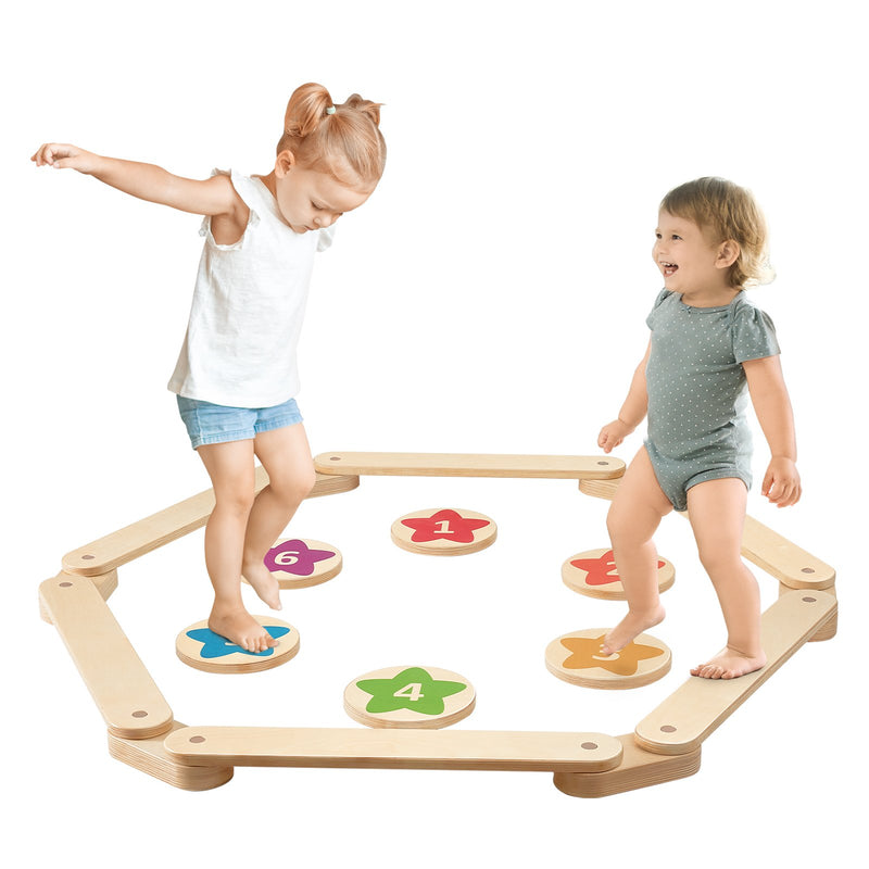 Balance Beam Stepping Stones Gymnastics Training Kids 6 PCS