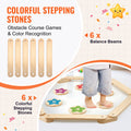 Balance Beam Stepping Stones Gymnastics Training Kids 6 PCS