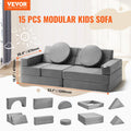 Nugget Couch 15pc Modular Kids Foam Sofa High-density 25D Sponge