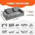 Nugget Couch 15pc Modular Kids Foam Sofa High-density 25D Sponge