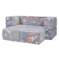 Modular Kids Play Couch 4Pcs DIY Glow in the Dark Toddler Chair Grey