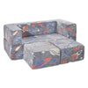 Modular Kids Play Couch 4Pc Glow in Dark Toddler Chair Grey