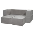 Modular Kids Play Couch 4Pcs DIY Creative Child Sectional Sofa Dark Grey