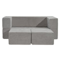 Modular Kids Play Couch 4Pcs DIY Creative Child Sectional Sofa Dark Grey