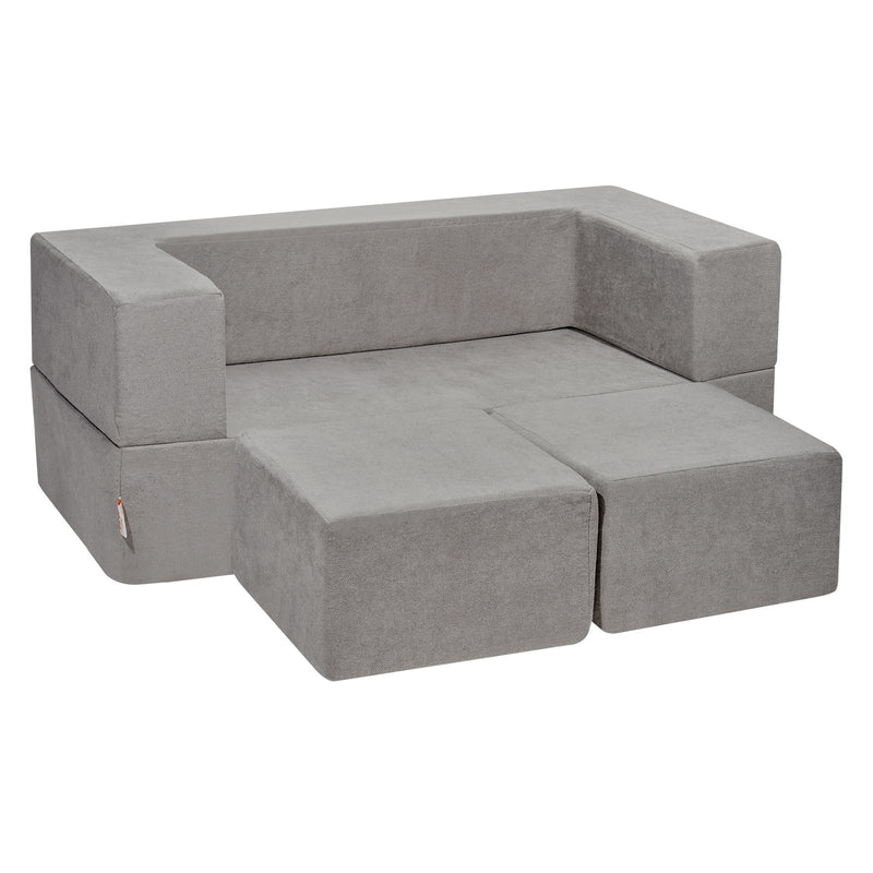 Modular Kids Play Couch 4 Piece Dark Grey Sectional Sofa DIY