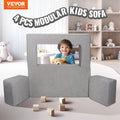 Modular Kids Play Couch 4 Piece Dark Grey Sectional Sofa DIY
