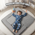 Modular Kids Play Couch 4 Piece Dark Grey Sectional Sofa DIY