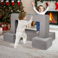Modular Kids Play Couch 4 Piece Dark Grey Sectional Sofa DIY
