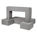 Modular Kids Play Couch 4 Piece Dark Grey Sectional Sofa DIY
