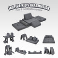 Modular Kids Play Couch 10Pcs DIY Sectional Sofa Grey