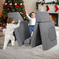 Modular Kids Play Couch 10Pcs DIY Sectional Sofa Grey