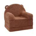 Baby Chair Foldable 2-in-1 Lounger Cartoon Kids Sofa Brown
