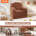 Baby Chair Foldable 2-in-1 Lounger Cartoon Kids Sofa Brown
