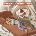 Baby Chair Foldable 2-in-1 Lounger Cartoon Kids Sofa Brown