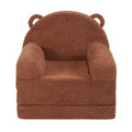 Baby Chair Foldable 2-in-1 Lounger Cartoon Kids Sofa Brown