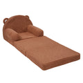 Baby Chair Foldable 2-in-1 Lounger Cartoon Kids Sofa Brown