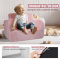 Baby Chair 2-in-1 Lounger Foldable Kids Sofa Pink