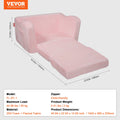 Baby Chair 2-in-1 Lounger Foldable Kids Sofa Pink