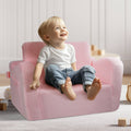 Baby Chair 2-in-1 Lounger Foldable Kids Sofa Pink