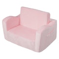 Baby Chair 2-in-1 Lounger Foldable Kids Sofa Pink