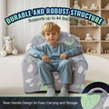 Toddler Chair Glow in the Dark Plush Baby Chair Playroom Furniture Grey