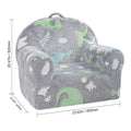 Toddler Chair Glow in the Dark Plush Baby Chair Playroom Furniture Grey