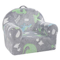 Toddler Chair Glow in the Dark Plush Baby Chair Playroom Furniture Grey
