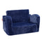 Baby Chair Foldable 2-in-1 Lounger Kids Sofa Blue