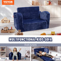 Baby Chair Foldable 2-in-1 Lounger Kids Sofa Blue