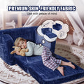 Baby Chair Foldable 2-in-1 Lounger Kids Sofa Blue