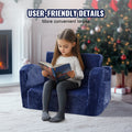 Baby Chair Foldable 2-in-1 Lounger Kids Sofa Blue