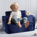Baby Chair Foldable 2-in-1 Lounger Kids Sofa Blue