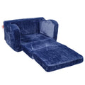 Baby Chair Foldable 2-in-1 Lounger Kids Sofa Blue