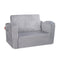 Baby Chair Foldable 2-in-1 Lounger Couch Kids Sofa Grey