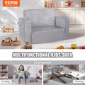 Baby Chair Foldable 2-in-1 Lounger Couch Kids Sofa Grey