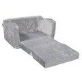 Baby Chair Foldable 2-in-1 Lounger Couch Kids Sofa Grey